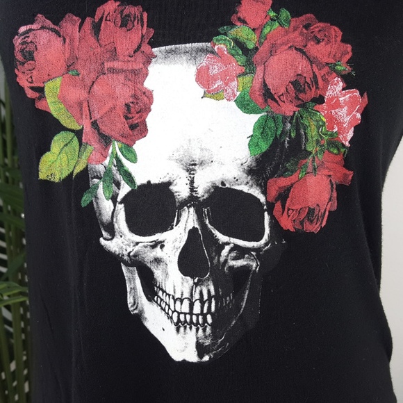 American High Skull Graphic Black Tank Top S - Picture 2 of 6